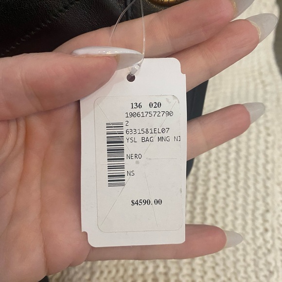 YSL Medium Niki in black calfskin, black logo & gold hardware. NWT - Picture 7 of 9